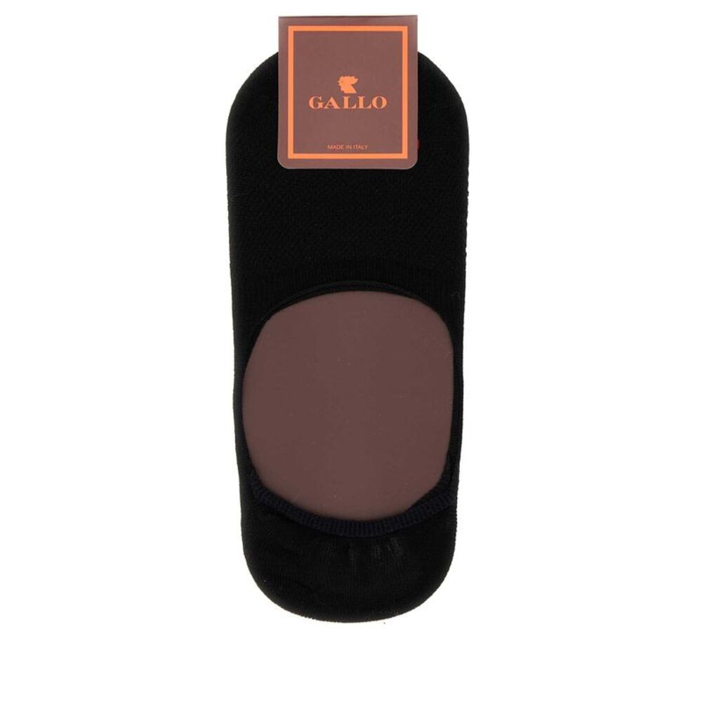 Gallo Men Black Stretch Cotton Blend Invisible Socks